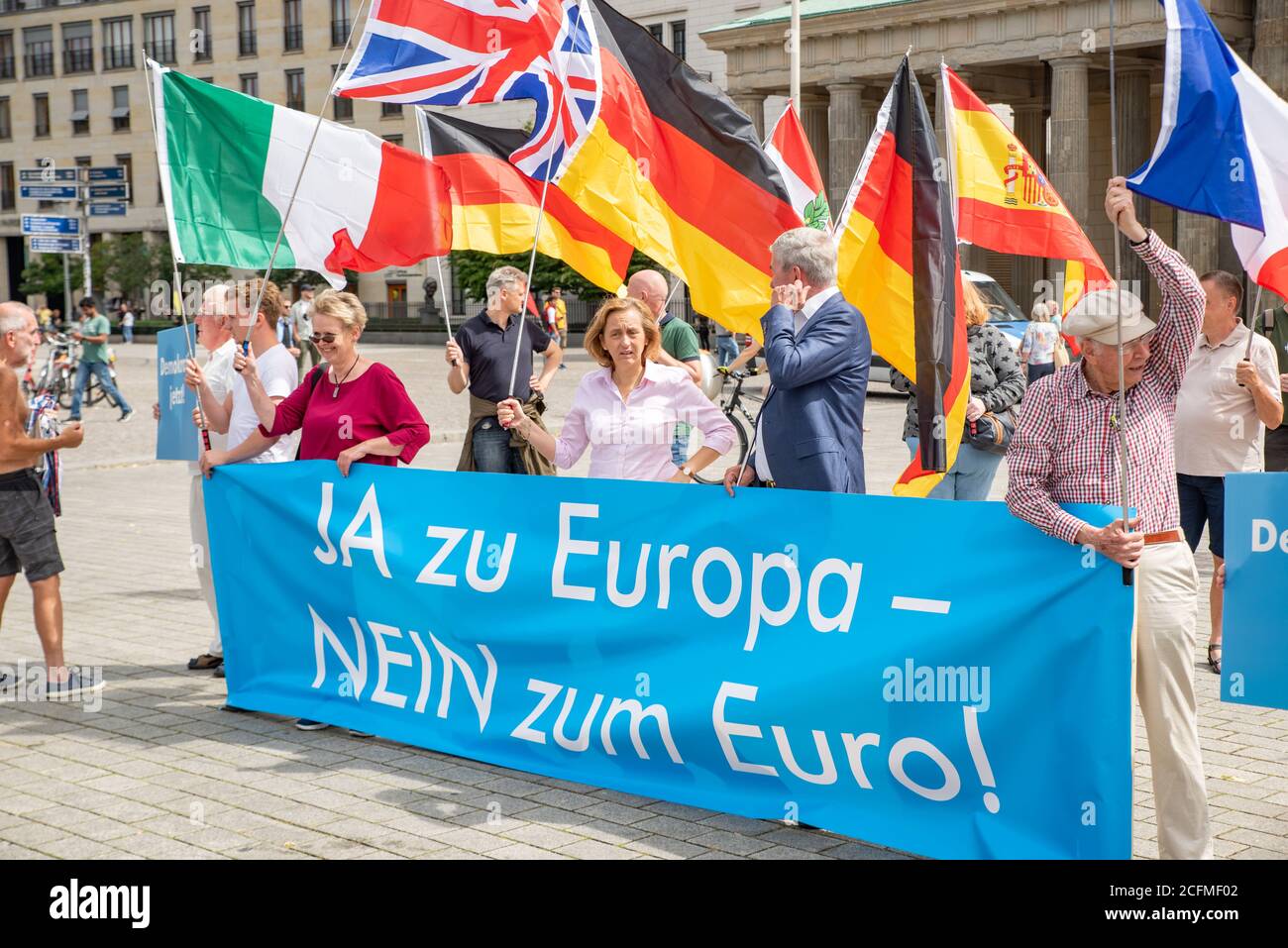 An anti-Euro rally by the AfD in Berlin on 04.07.2020 Stock Photo - Alamy