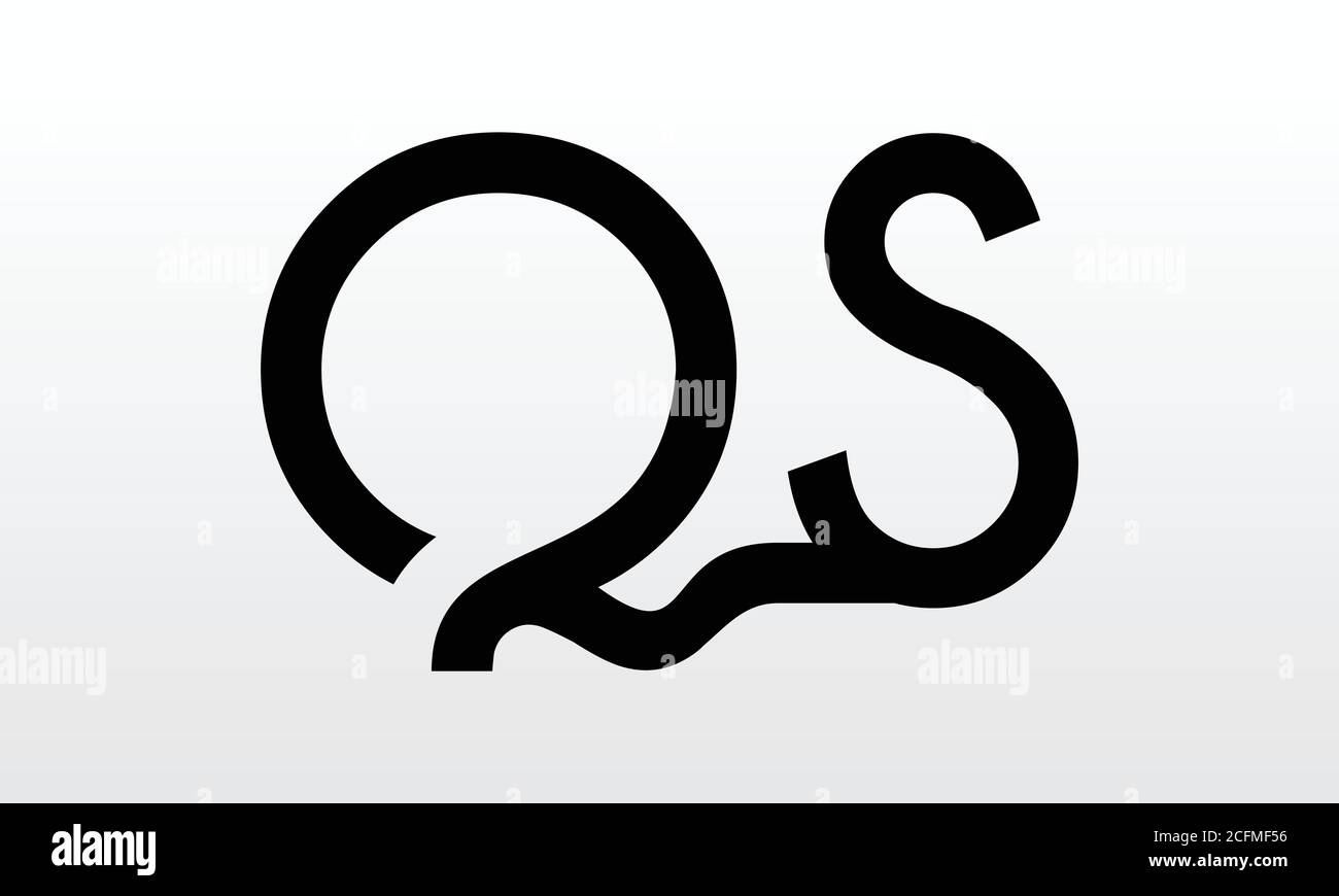 Initial letter QS logo design with modern business typography vector ...