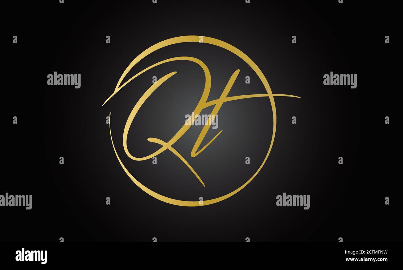 Initial letter QT logo design with modern business typography vector