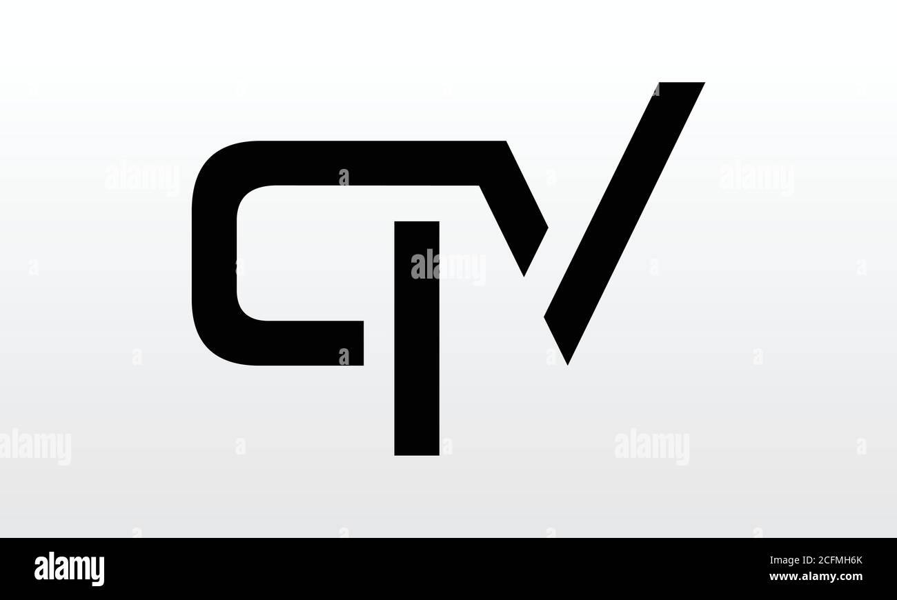 Initial letter QV logo design with modern business typography vector ...