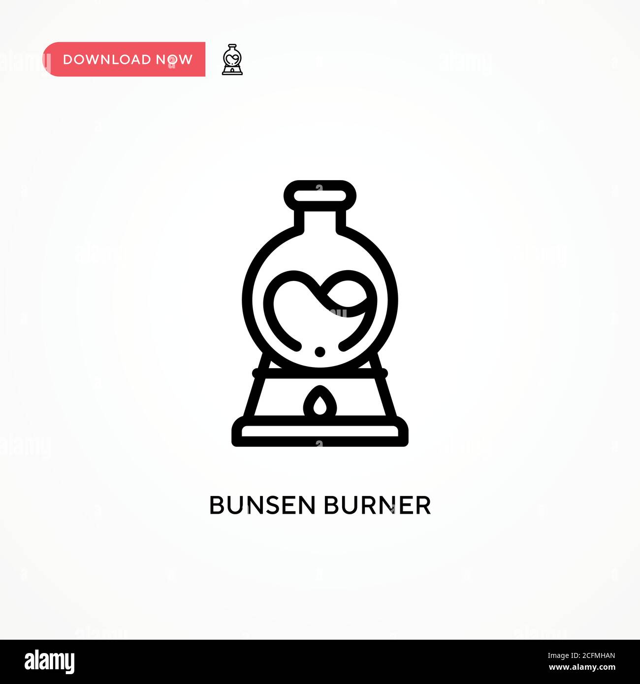 Bunsen burner vector icon. Modern, simple flat vector illustration for web site or mobile app Stock Vector