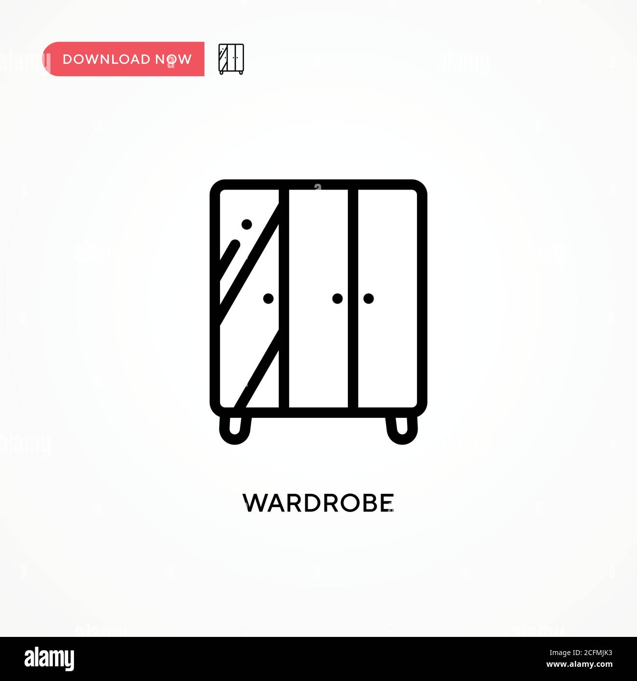 Wardrobe vector icon. Modern, simple flat vector illustration for web site or mobile app Stock Vector