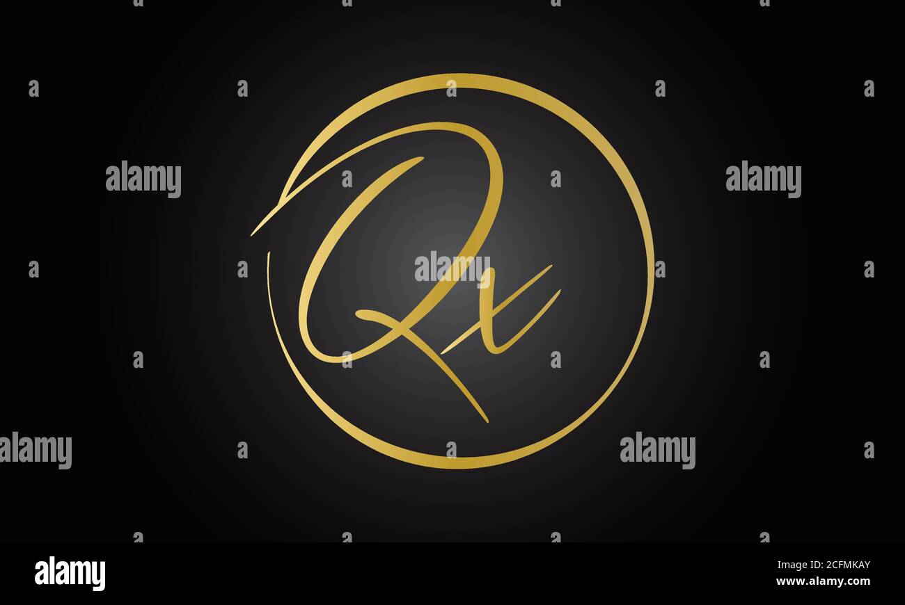 Initial letter QX logo design with modern business typography vector ...