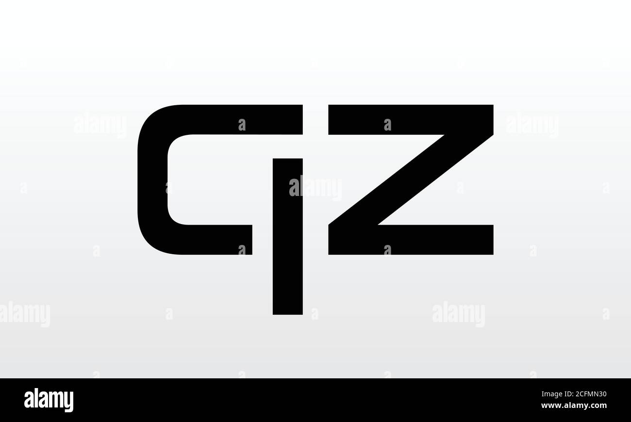 Initial letter QZ logo design with modern business typography vector ...