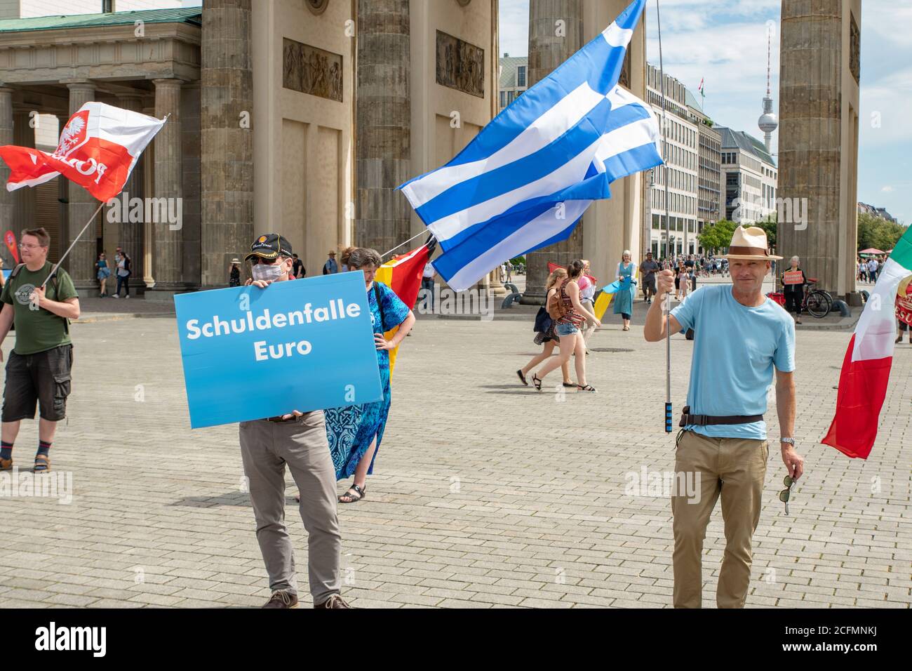 An anti-Euro rally by the AfD in Berlin on 04.07.2020 Stock Photo - Alamy