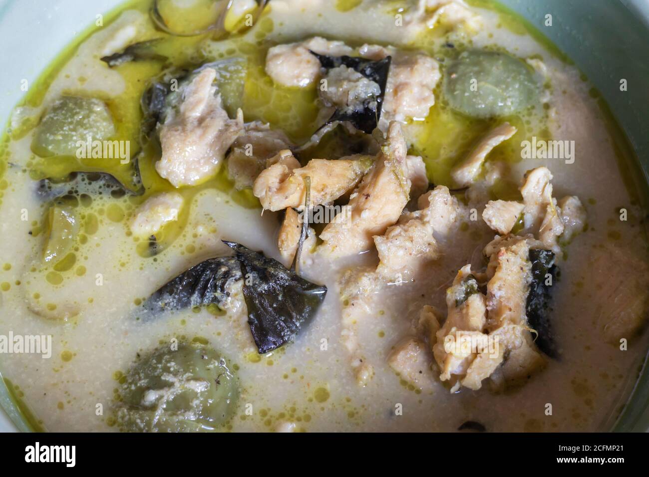 Thai chicken green curry serve, stock photo Stock Photo