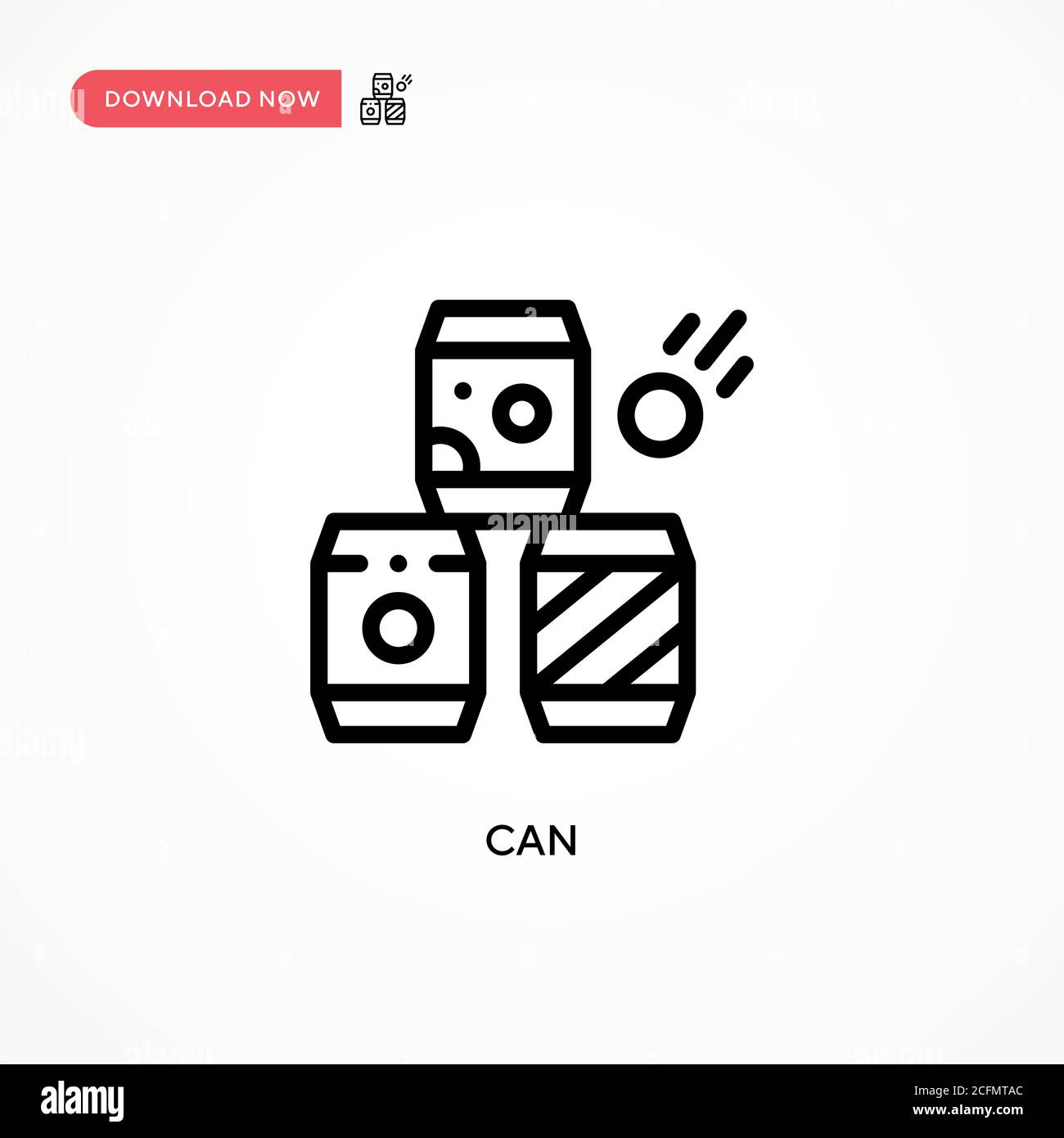 Can vector icon. Modern, simple flat vector illustration for web site ...