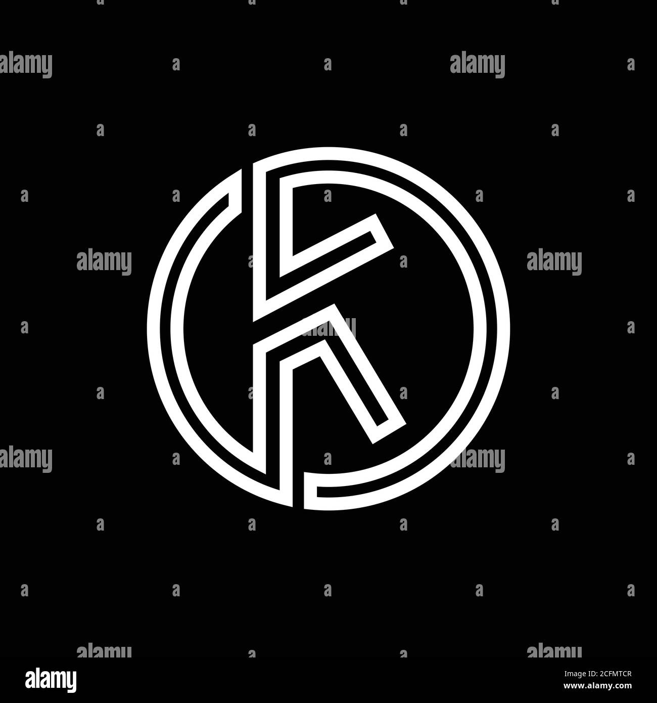 Initial Letter K Logo With Creative Circle Monogram Business Typography ...