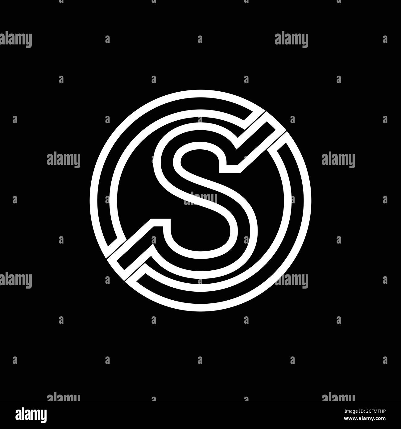 Initial Letter S Logo With Creative Circle Monogram Business Typography Vector Template. Creative Abstract Letter S Logo Design Stock Vector