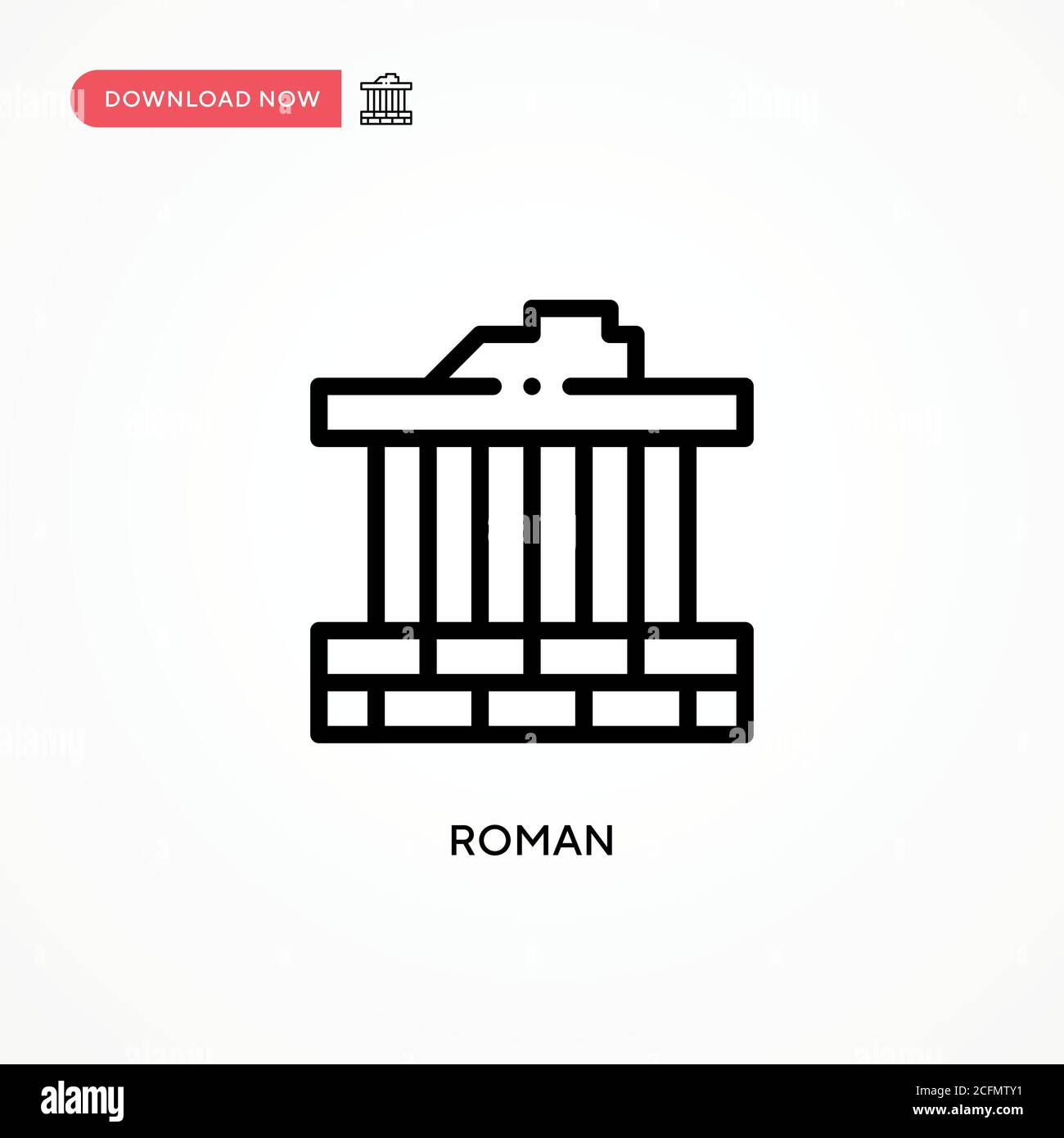 Roman vector icon. Modern, simple flat vector illustration for web site or mobile app Stock Vector