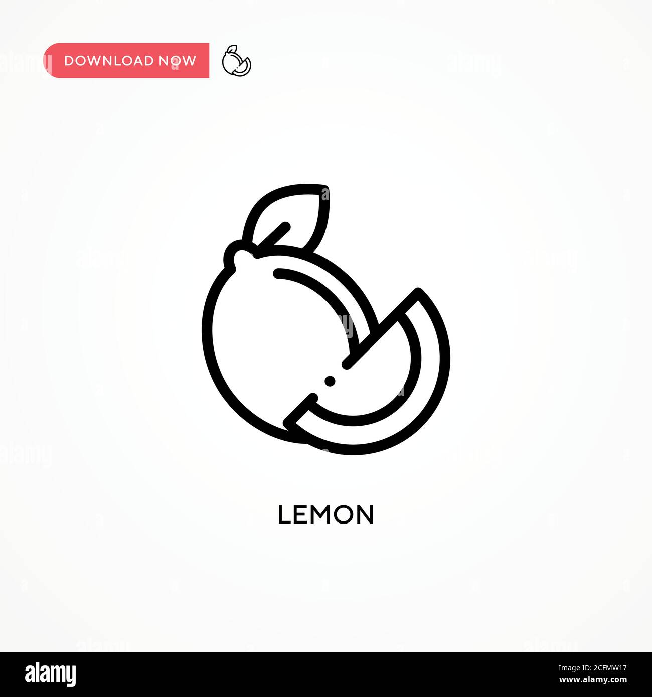 Lemon vector icon. Modern, simple flat vector illustration for web site ...
