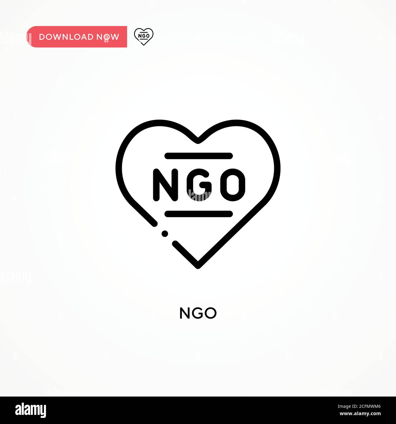 Ngo vector icon. Modern, simple flat vector illustration for web site ...