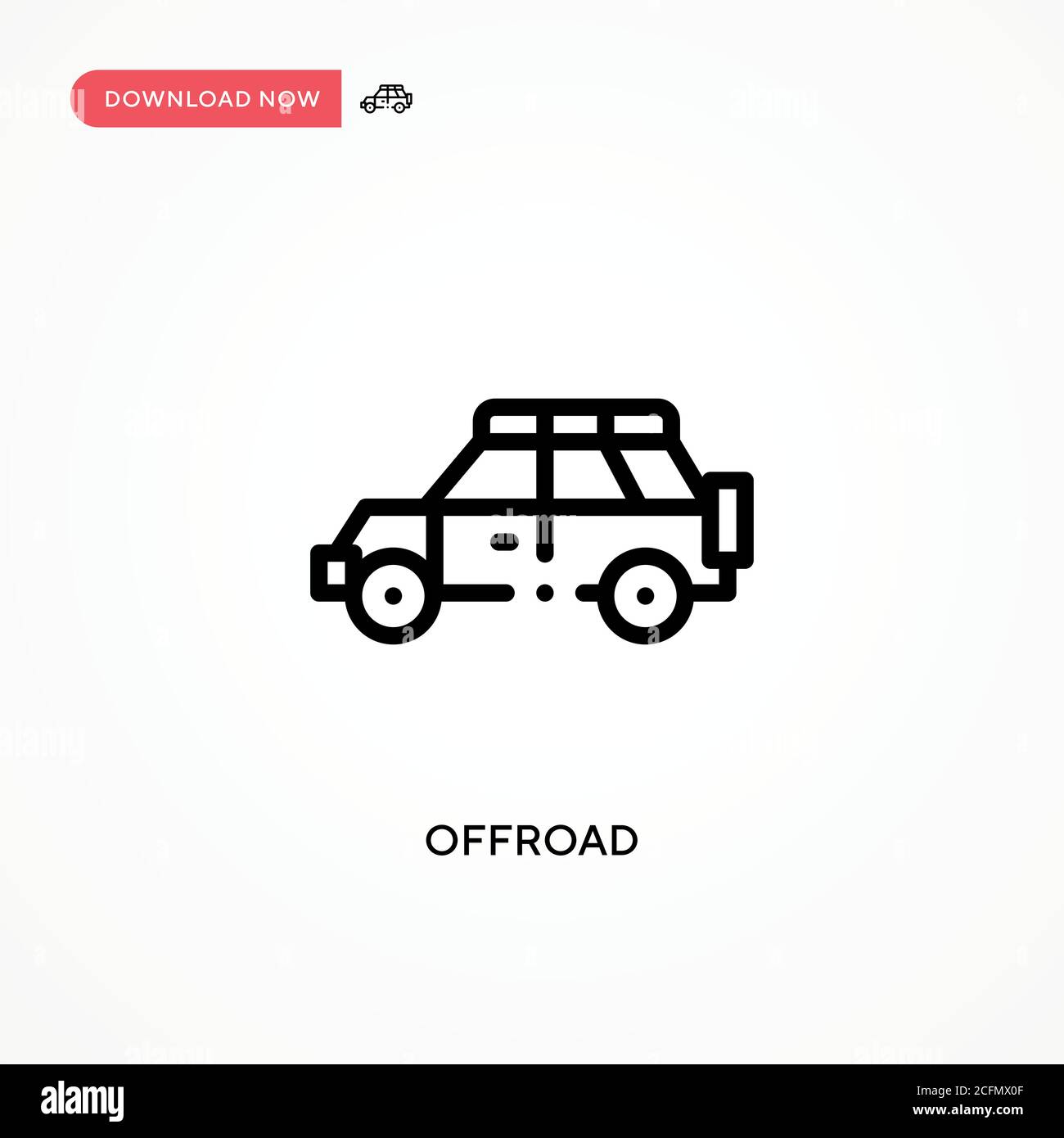 Offroad vector icon. Modern, simple flat vector illustration for web site or mobile app Stock Vector