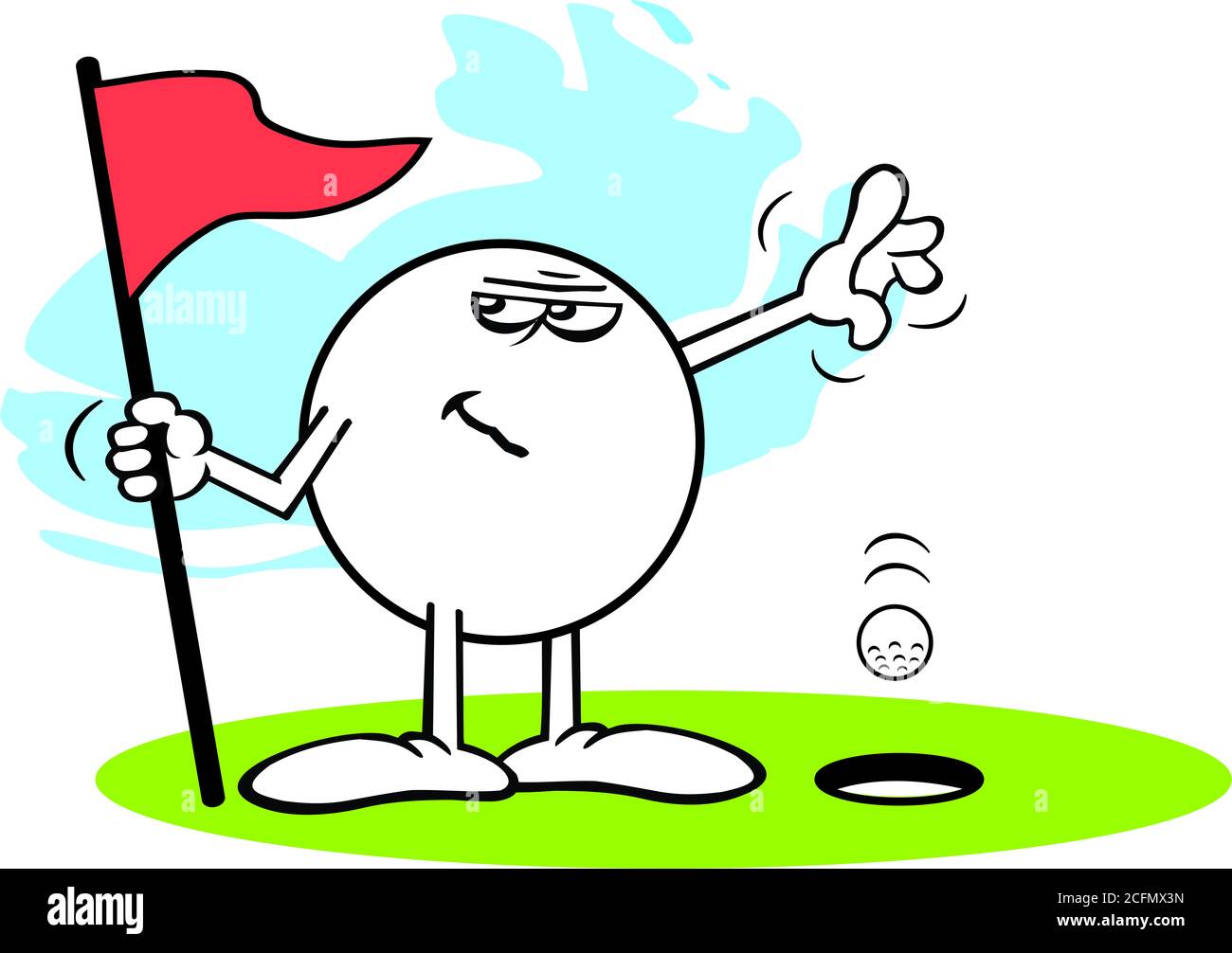 Golf cartoon hole in one hi-res stock photography and images - Alamy