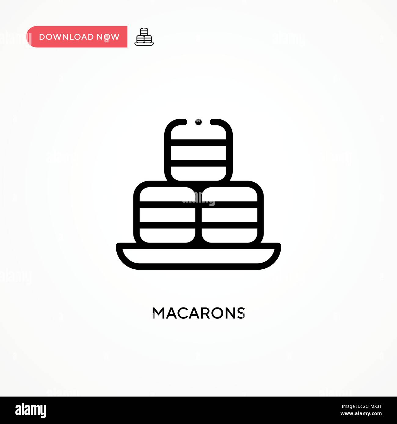 Macarons vector icon. Modern, simple flat vector illustration for web site or mobile app Stock Vector