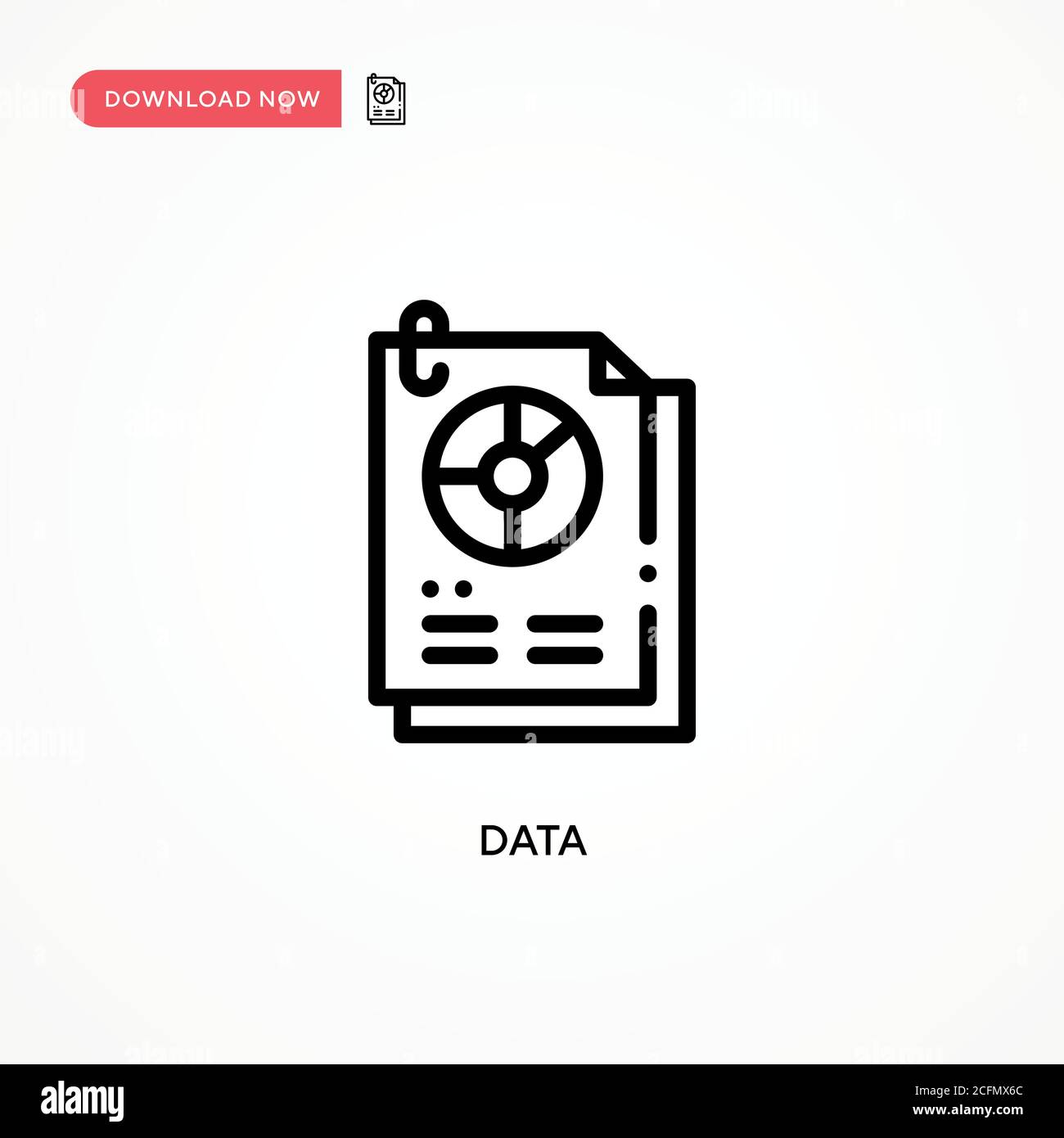 Data vector icon. Modern, simple flat vector illustration for web site ...