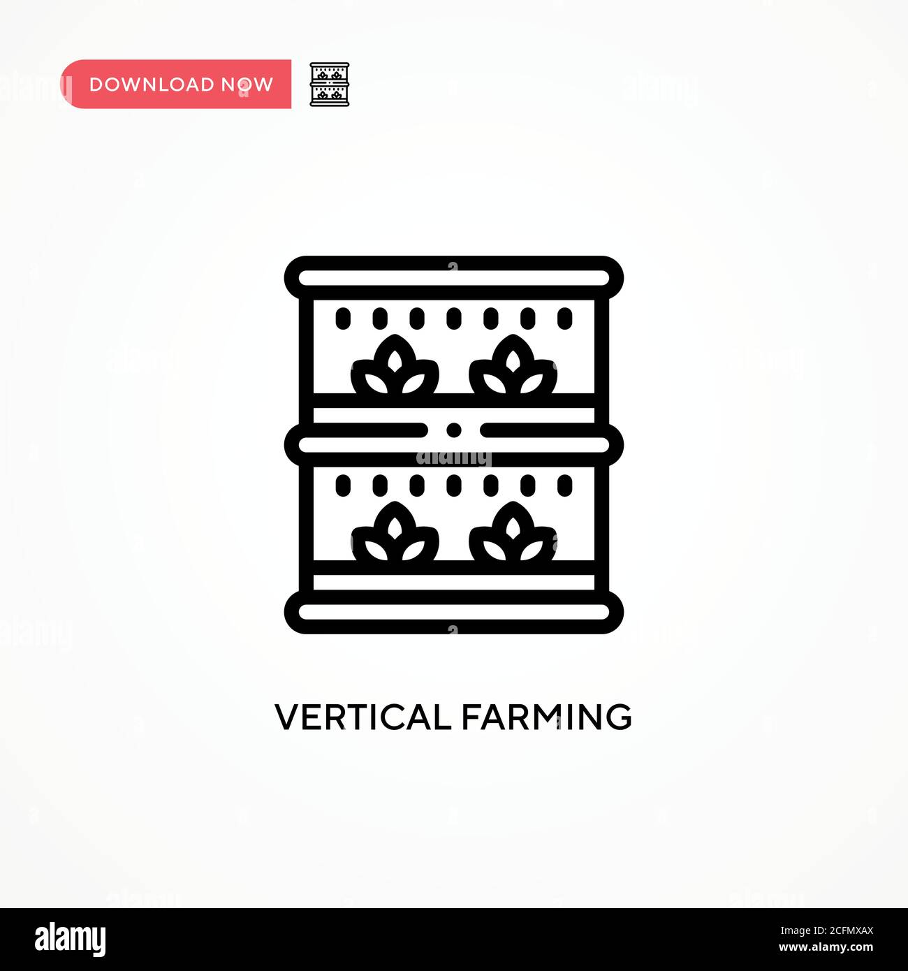 Vertical farming vector icon. Modern, simple flat vector illustration for web site or mobile app Stock Vector