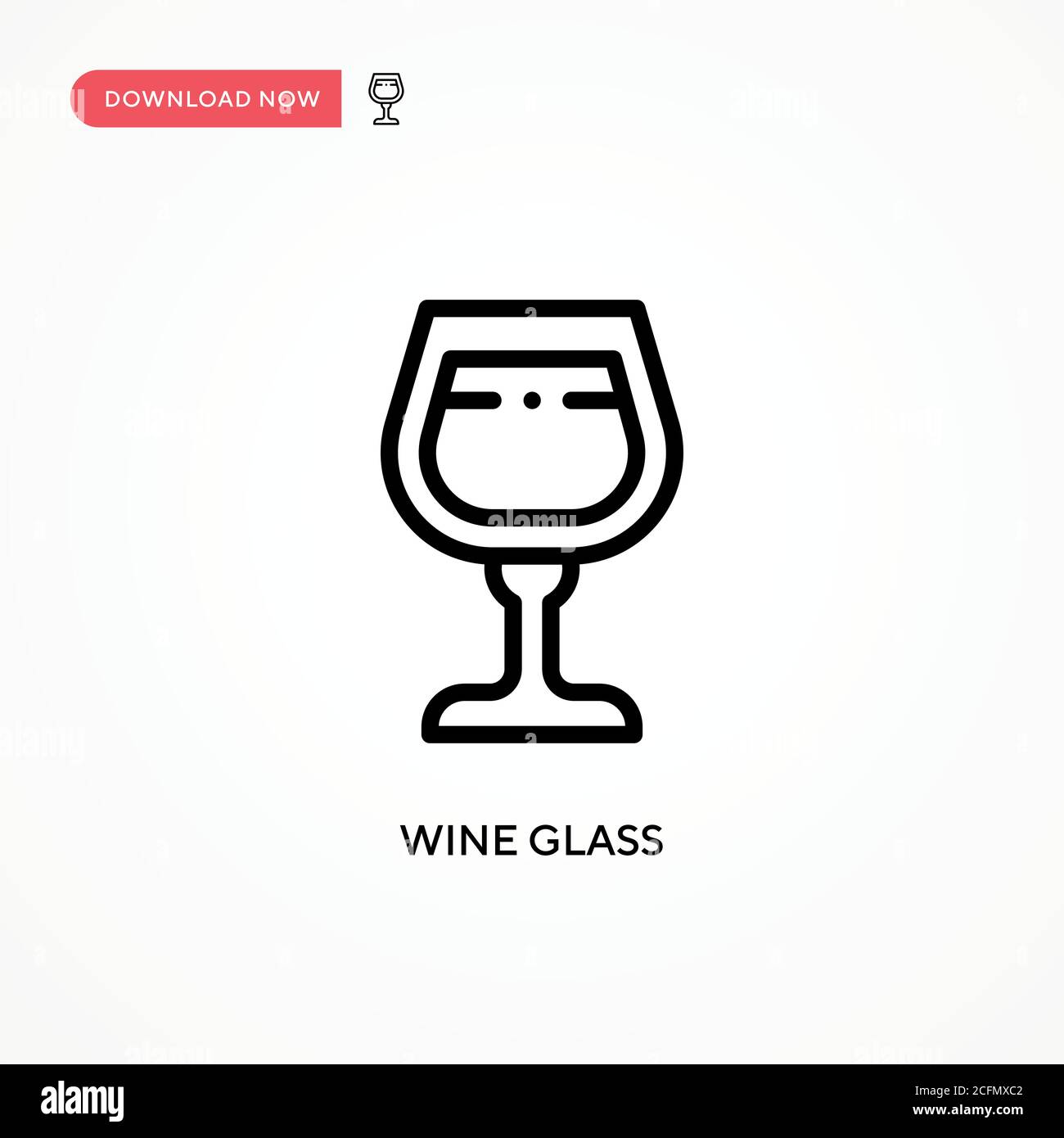 Wine glass vector icon. Modern, simple flat vector illustration for web site or mobile app Stock Vector