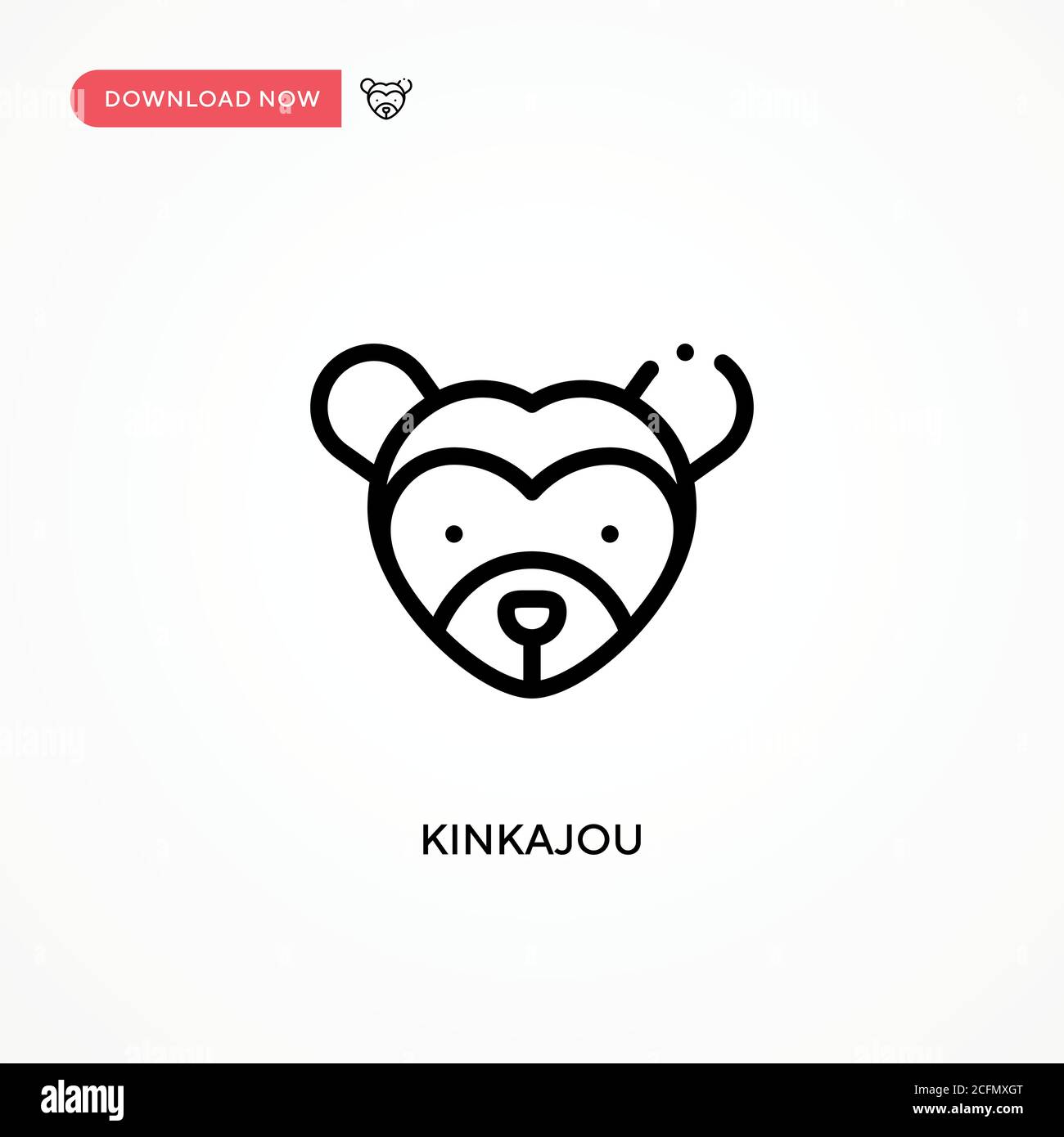 Kinkajou vector icon. Modern, simple flat vector illustration for web site or mobile app Stock Vector