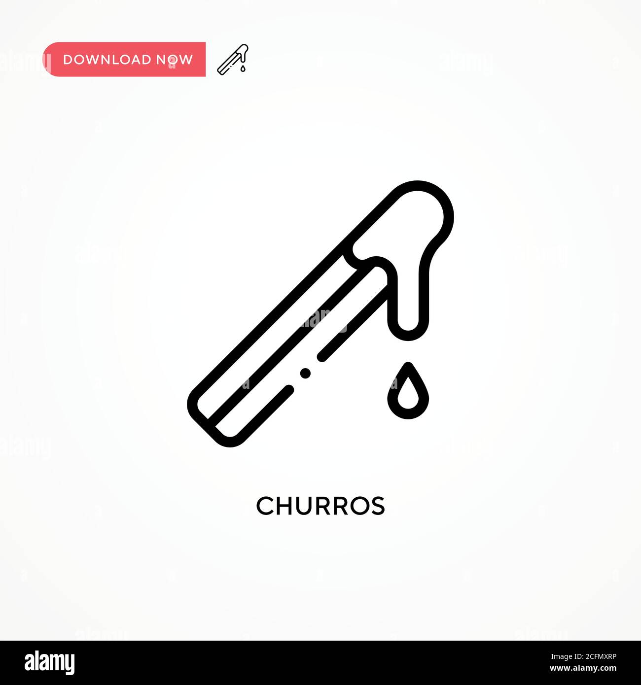 Churros vector icon. Modern, simple flat vector illustration for web site or mobile app Stock Vector