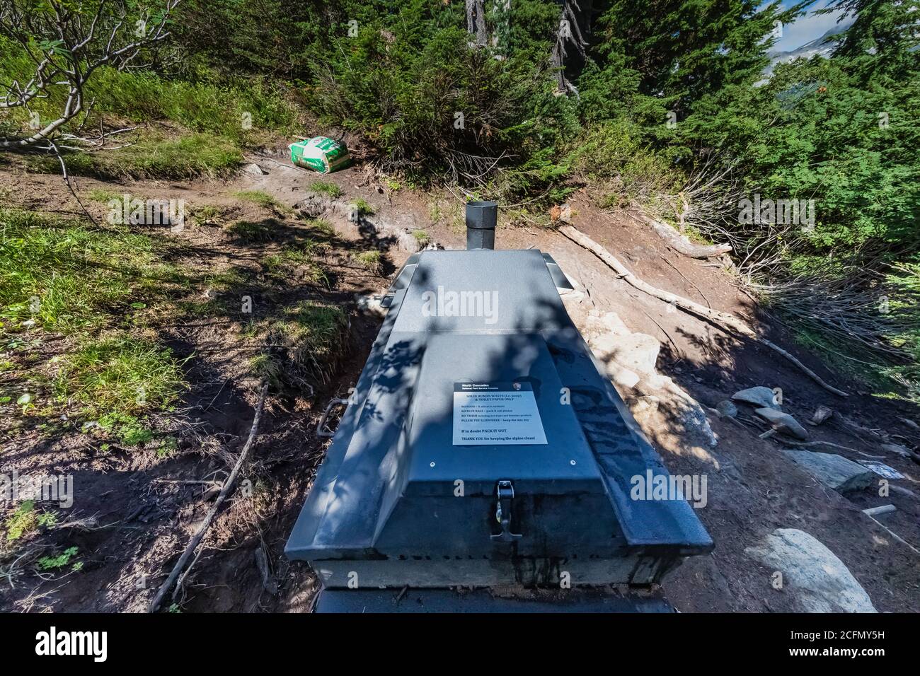 Composting toilet at Cascade Pass, North Cascades National Park