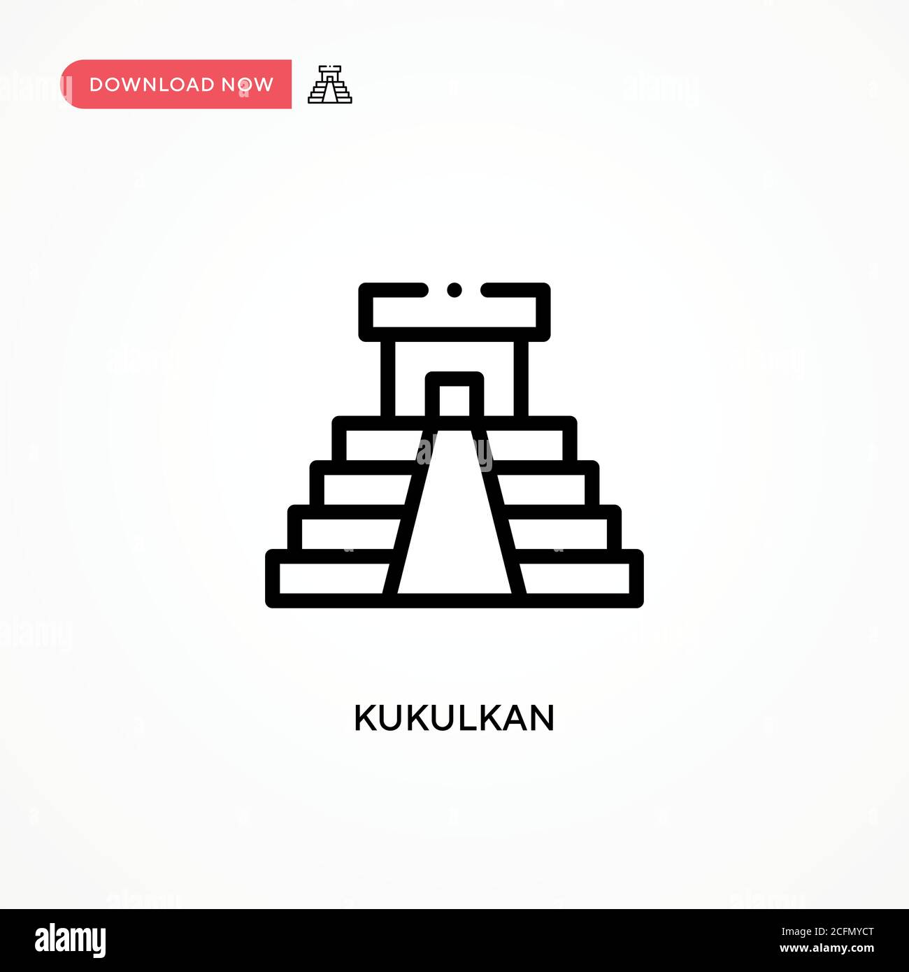 Kukulkan vector icon. Modern, simple flat vector illustration for web site or mobile app Stock Vector