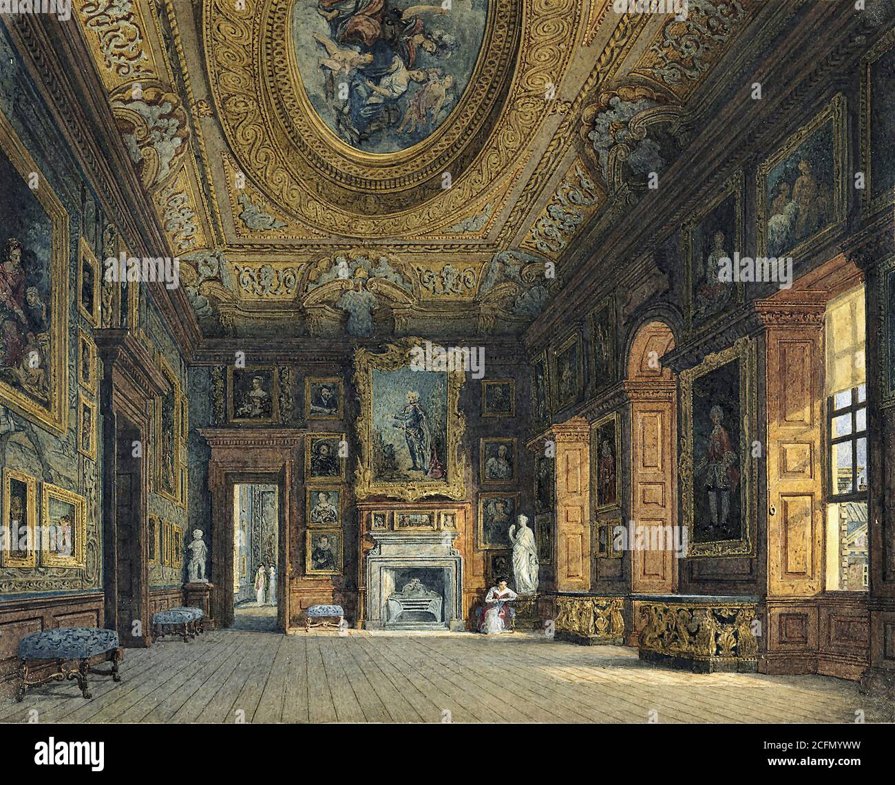 Wild Charles - Kensington Palace - Queen Caroline's Drawing Room - British School - 19th  Century Stock Photo