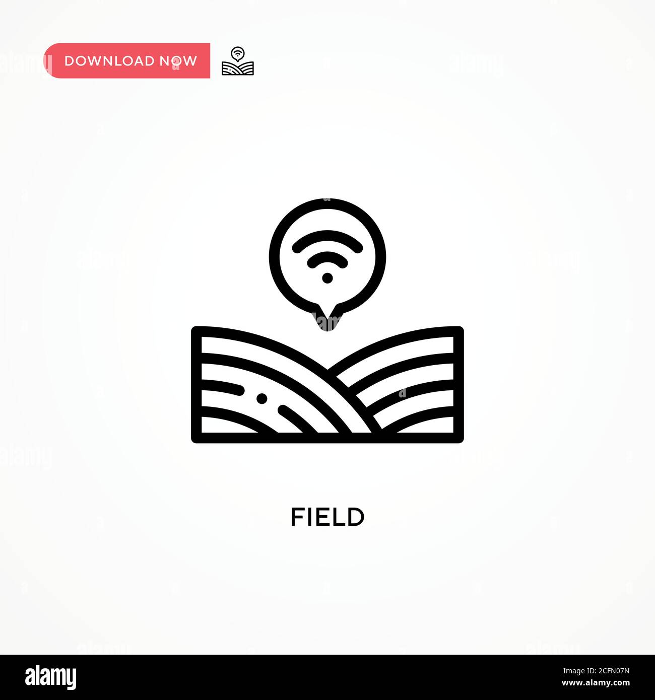 Field vector icon. Modern, simple flat vector illustration for web site ...