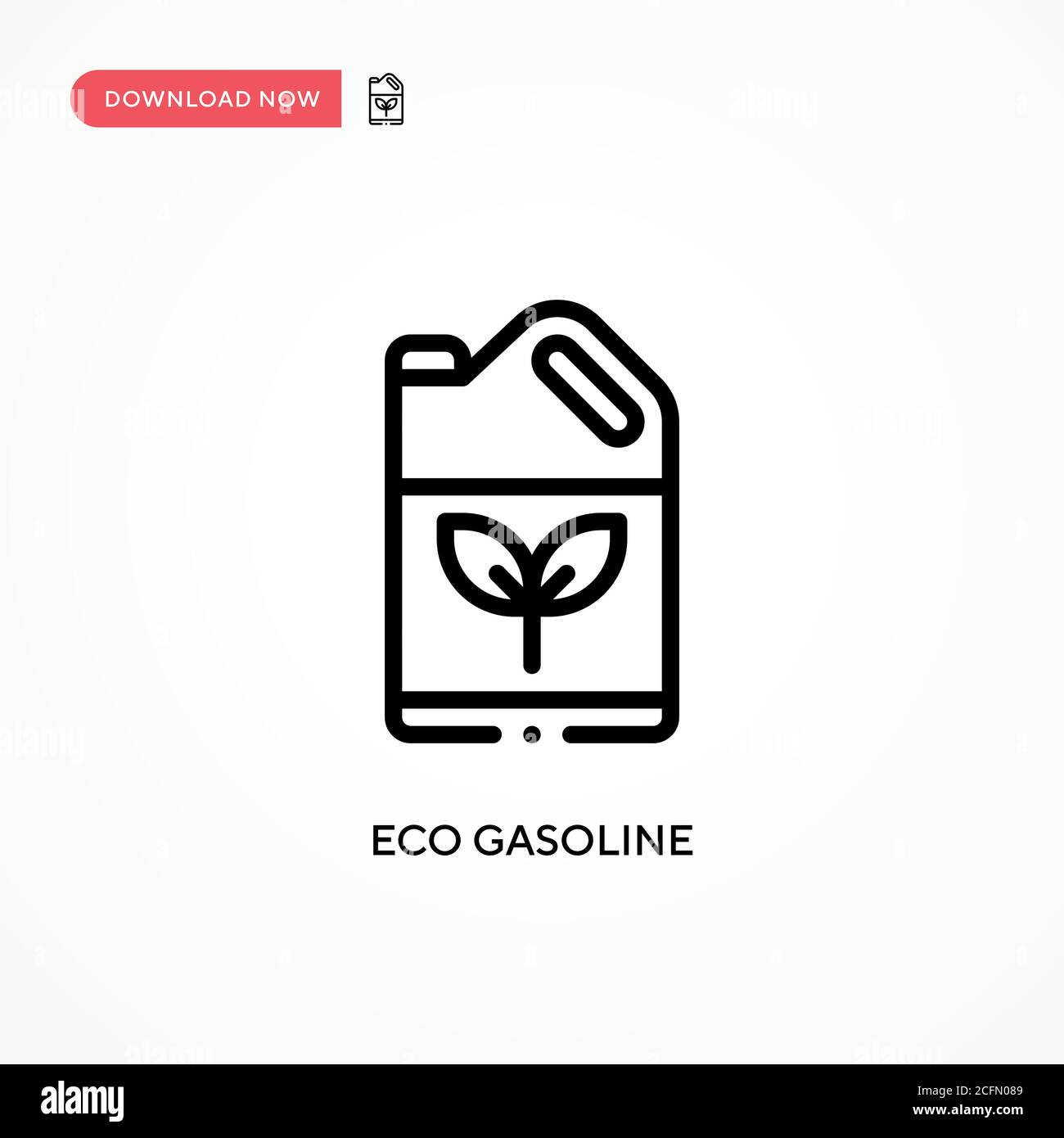 Eco gasoline vector icon. Modern, simple flat vector illustration for web site or mobile app Stock Vector