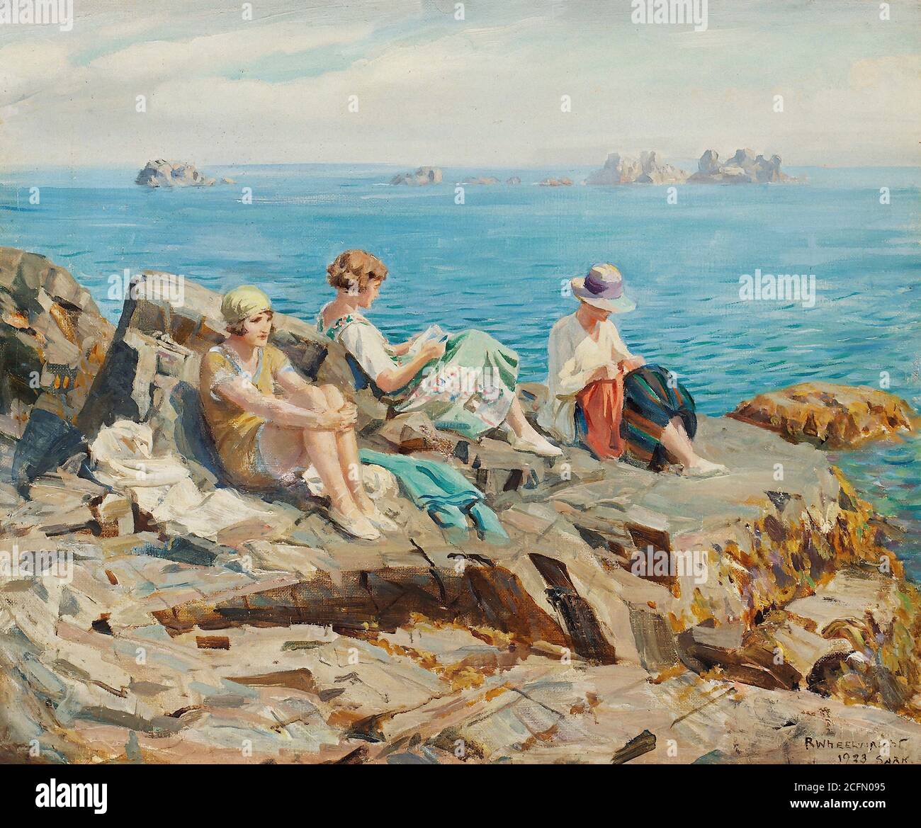 Wheelwright Rowland Young Women Bathing British School 19th