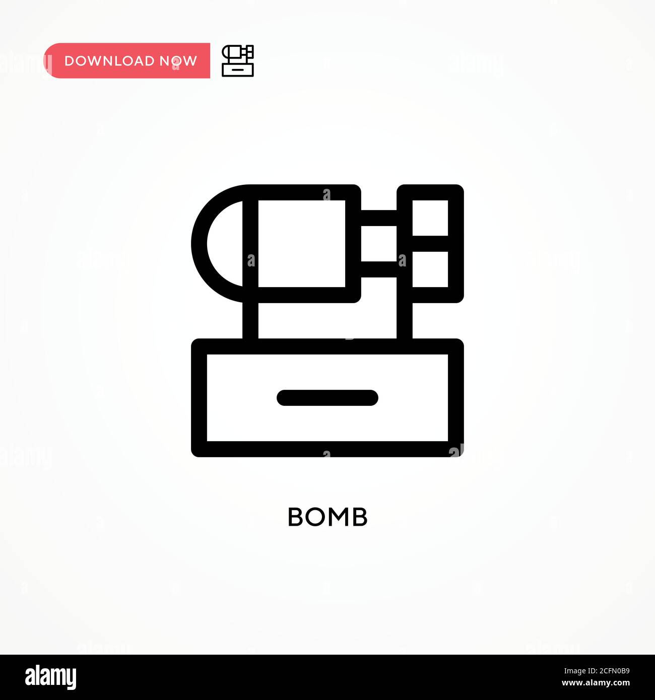 Bomb vector icon. Modern, simple flat vector illustration for web site