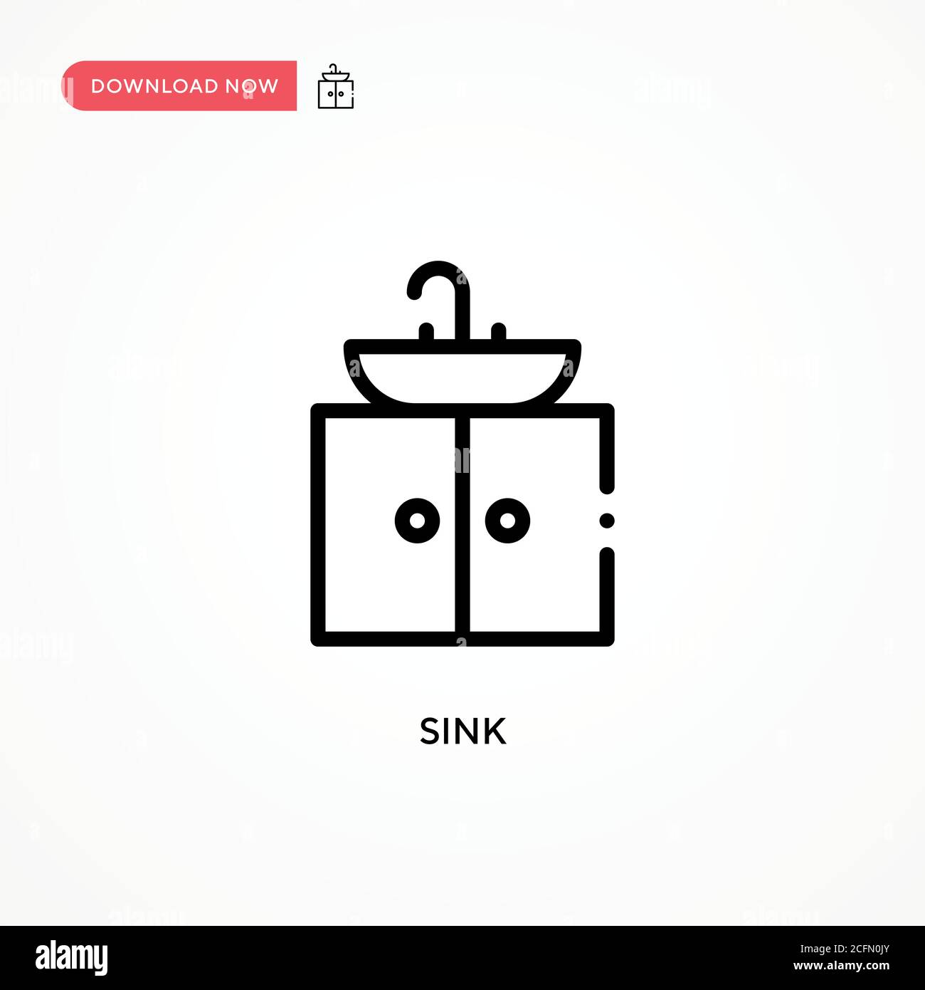 Sink vector icon. Modern, simple flat vector illustration for web site ...