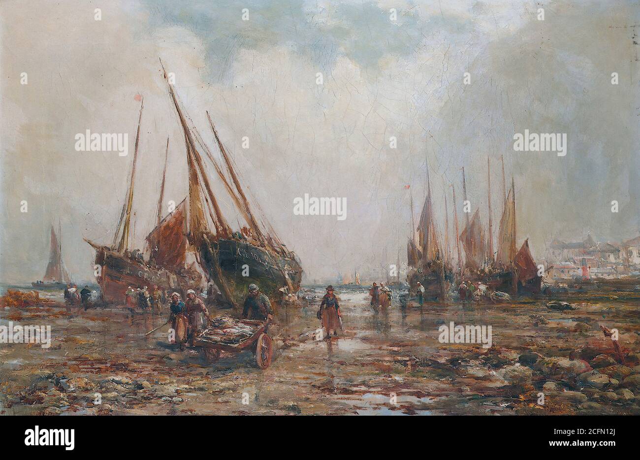 Webb William Edward - Low Tide at Port St Mary - British School - 19th  Century Stock Photo