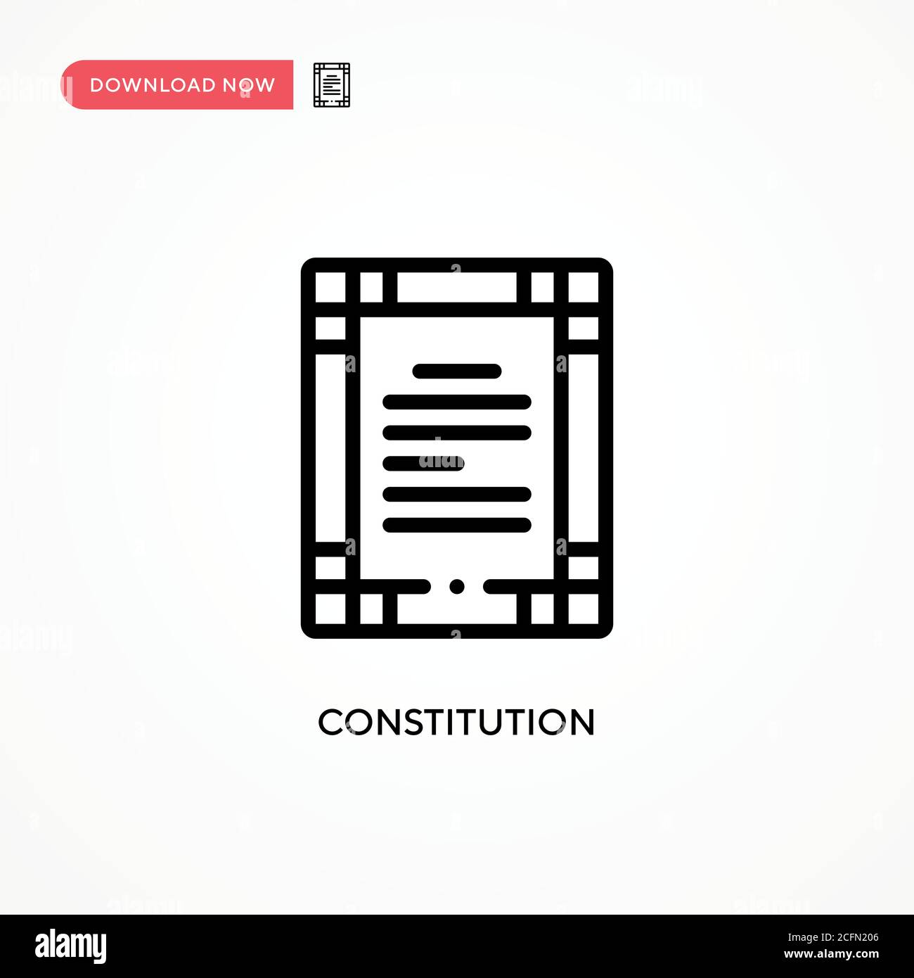 Constitution vector icon. Modern, simple flat vector illustration for web site or mobile app Stock Vector