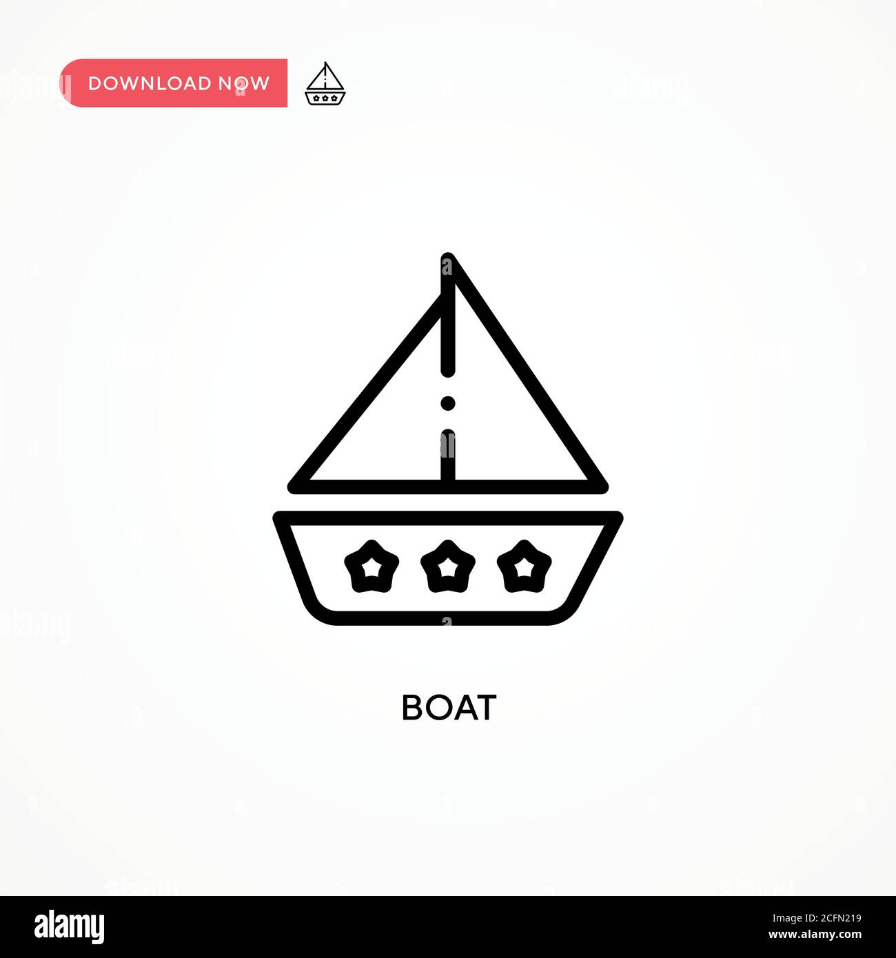 Boat vector icon. Modern, simple flat vector illustration for web site ...