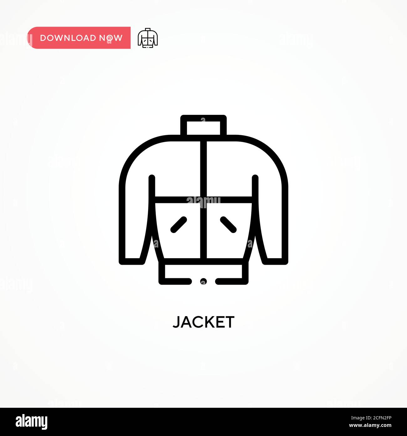 Jacket vector icon. Modern, simple flat vector illustration for web ...