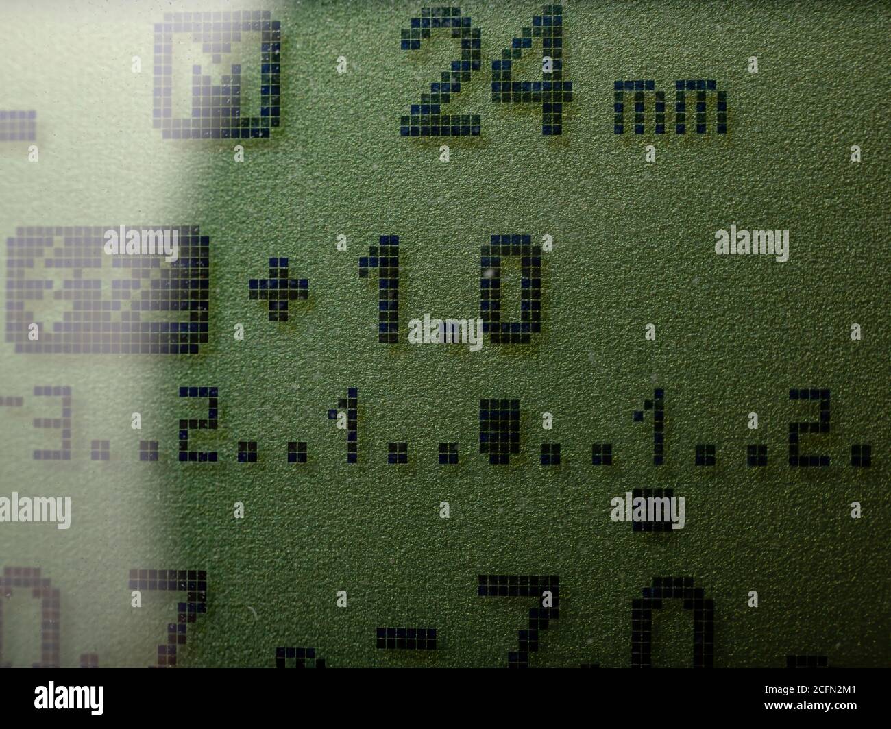 Exposure control screen for a camera flash Stock Photo