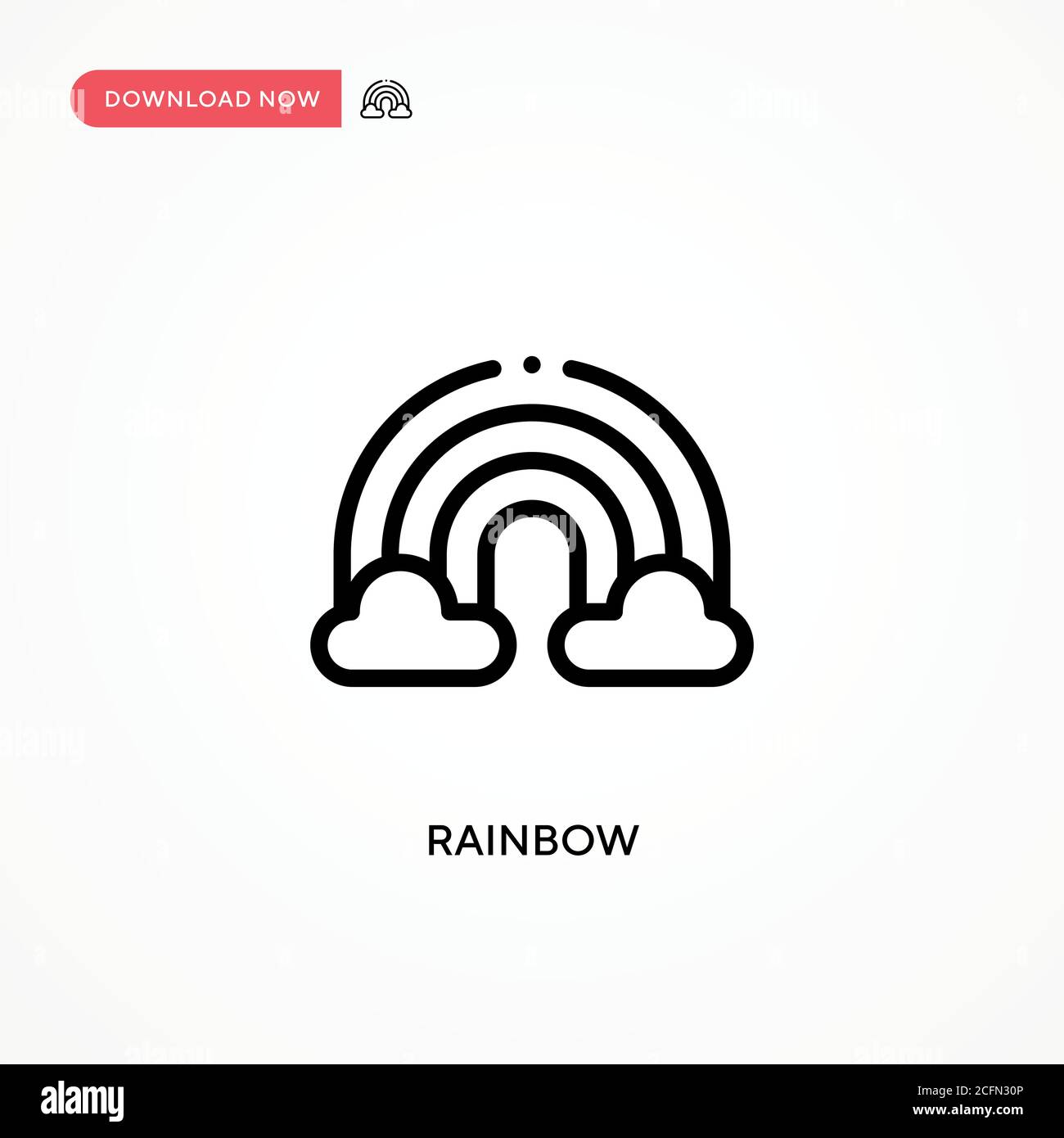 Rainbow vector icon. Modern, simple flat vector illustration for web site or mobile app Stock Vector