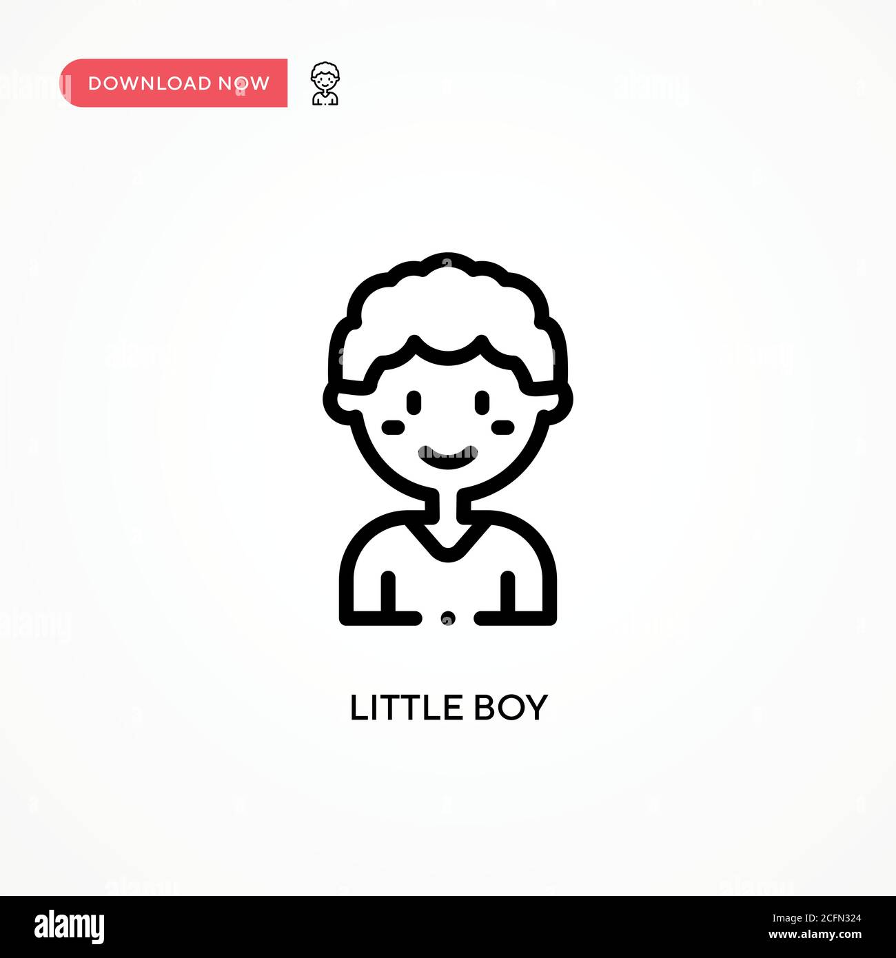 Little boy vector icon. Modern, simple flat vector illustration for web ...
