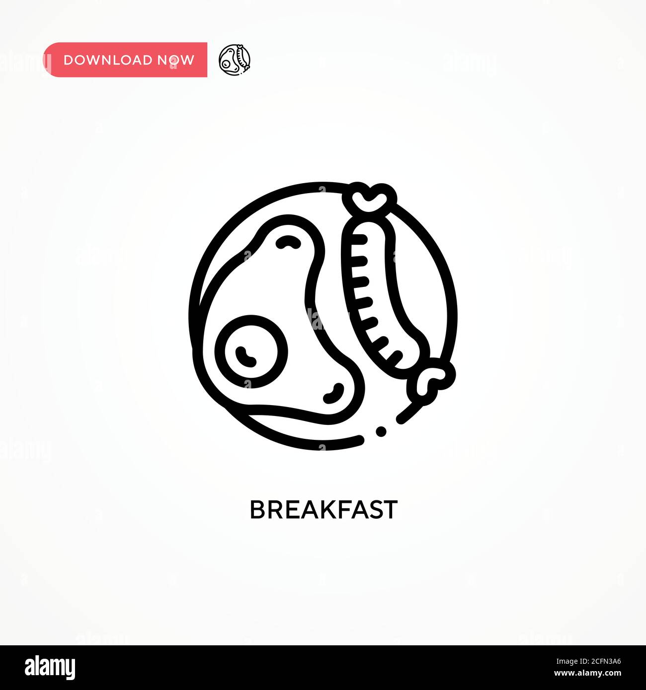 Breakfast vector icon. Modern, simple flat vector illustration for web ...