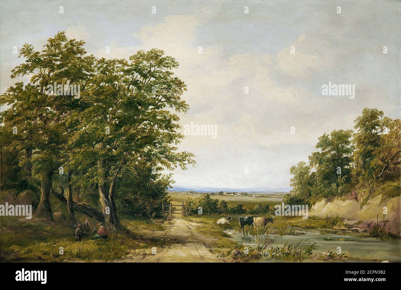 Vickers I. Alfred - Landscape with Cattle Watering - British School ...