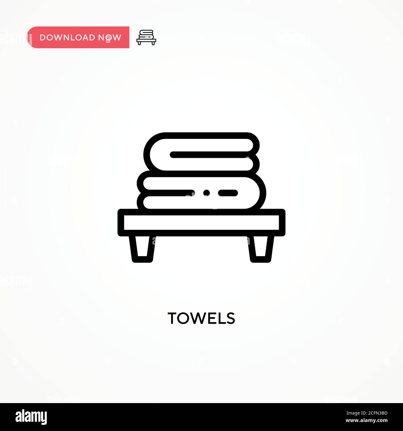 Towels vector icon. Modern, simple flat vector illustration for web site or mobile app Stock Vector