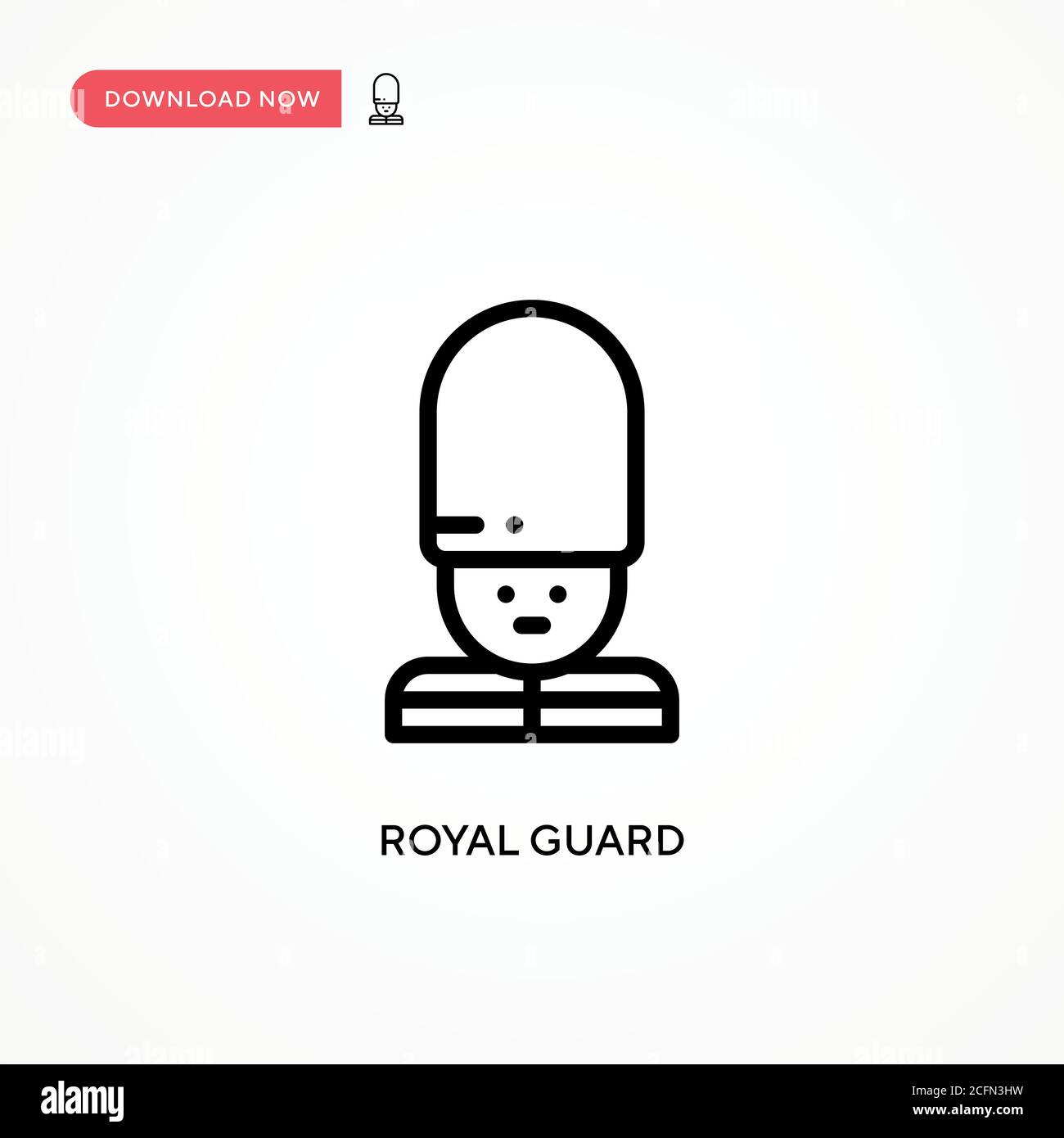 Royal guard vector icon. Modern, simple flat vector illustration for web site or mobile app Stock Vector
