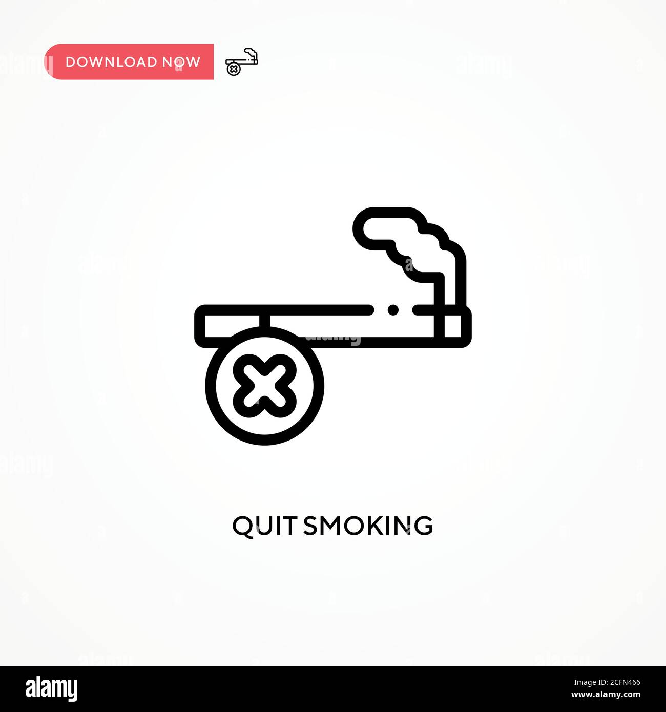 Quit smoking vector icon. Modern, simple flat vector illustration for ...