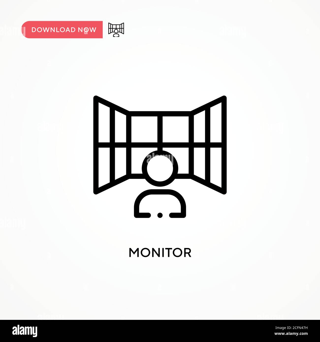 Monitor vector icon. Modern, simple flat vector illustration for web ...