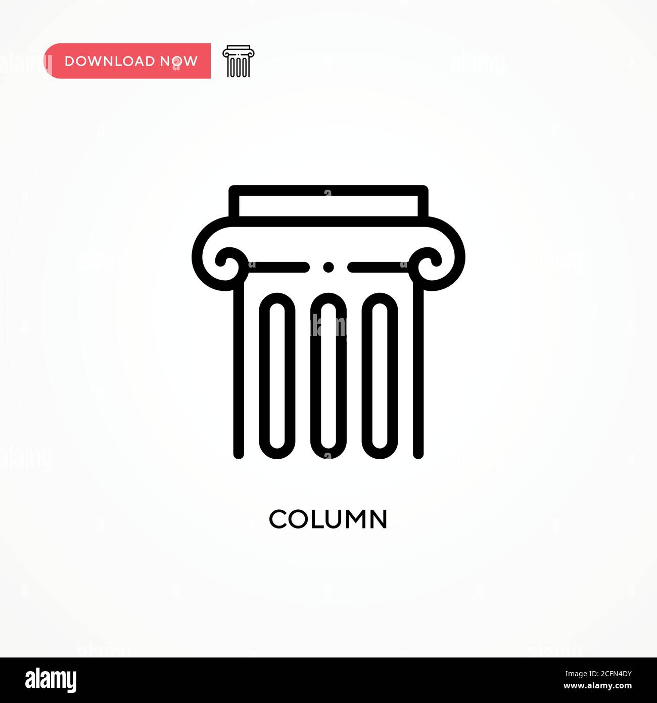 Column vector icon. Modern, simple flat vector illustration for web site or mobile app Stock Vector
