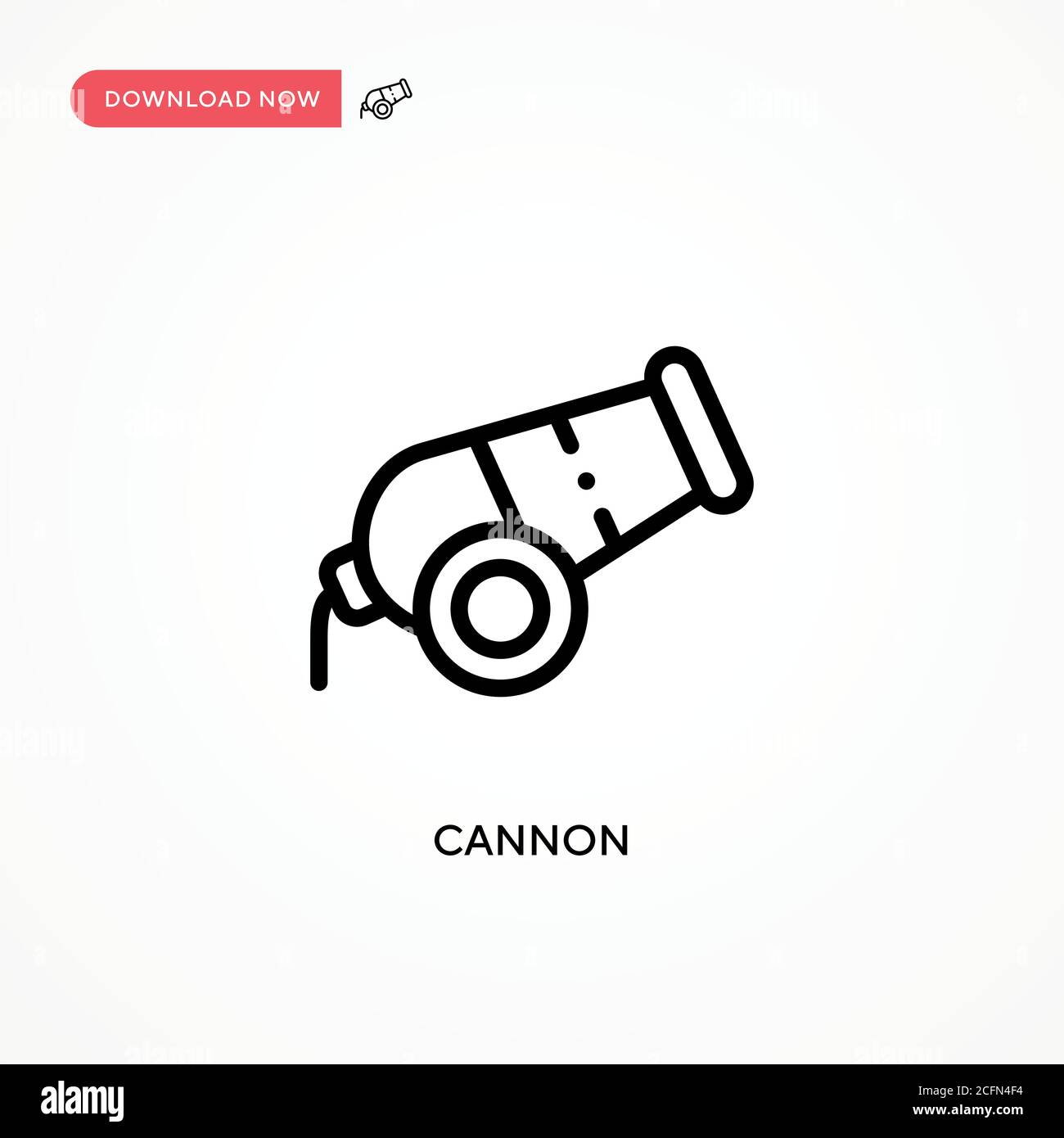 Cannon vector icon. Modern, simple flat vector illustration for web ...