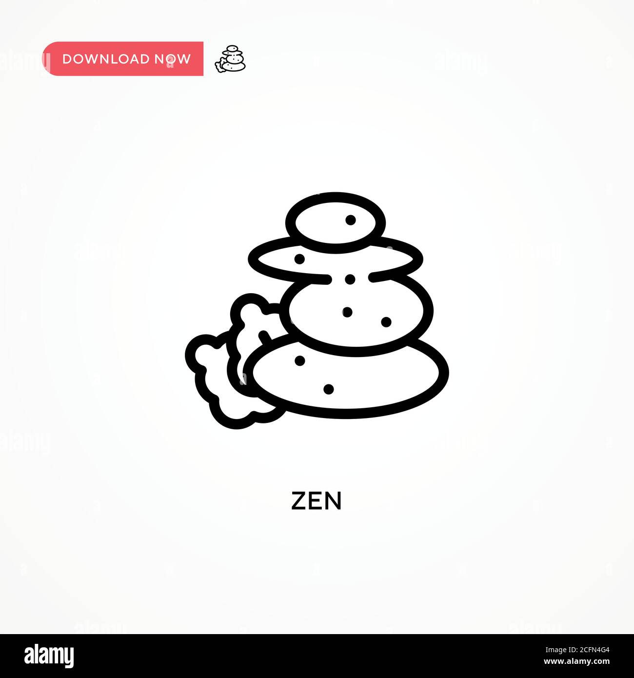 Zen vector icon. Modern, simple flat vector illustration for web site or mobile app Stock Vector