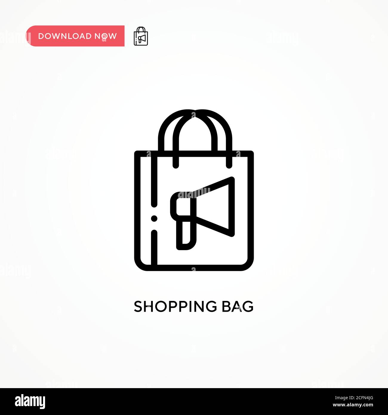 Shopping bag vector icon. Modern, simple flat vector illustration for ...