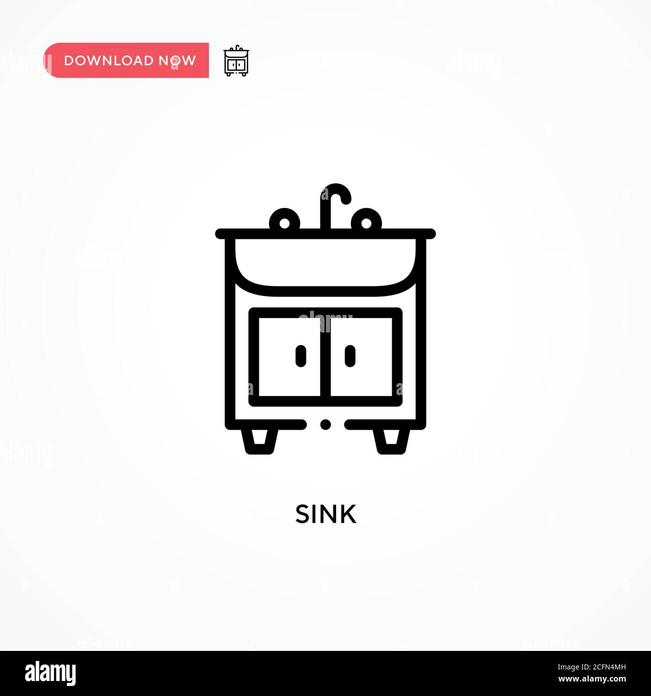 Sink vector icon. Modern, simple flat vector illustration for web site ...